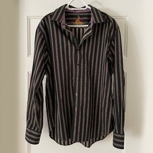 Robert Graham Men's XL Striped Long Sleeve Cotton Shirt